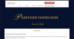 Desktop Screenshot of parkveientannklinikk.no