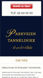 Mobile Screenshot of parkveientannklinikk.no